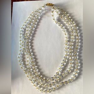 Vintage Aurora Borealis crystal bead necklace